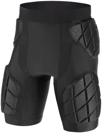 Football Girdle for Men 5 pad Girdle Football Men Hip Thigh Pads Shorts for Football Rugby Lacrosse Size XL