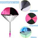 2 x 4PCS Free Throwing Parachute, Outdoor Toss It Up Flying Toys for Kids, No Assemble or Batteries Required