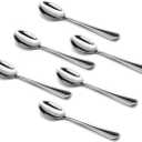 Wesdxc56 Demitasse Espresso Spoons, Mini Coffee Spoon, 4.7 Inches Stainless Steel Small Spoons for Dessert, Set of 6 (Silver)