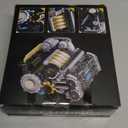 L4 Engine Building Kit for Adults, MOC Inline 4-Cylinder Mini Engine Scale Model That Runs, Compatible with Lego Sets for Boys 8-14, DIY STEM Toy for Kids & Teens (853 PCS)