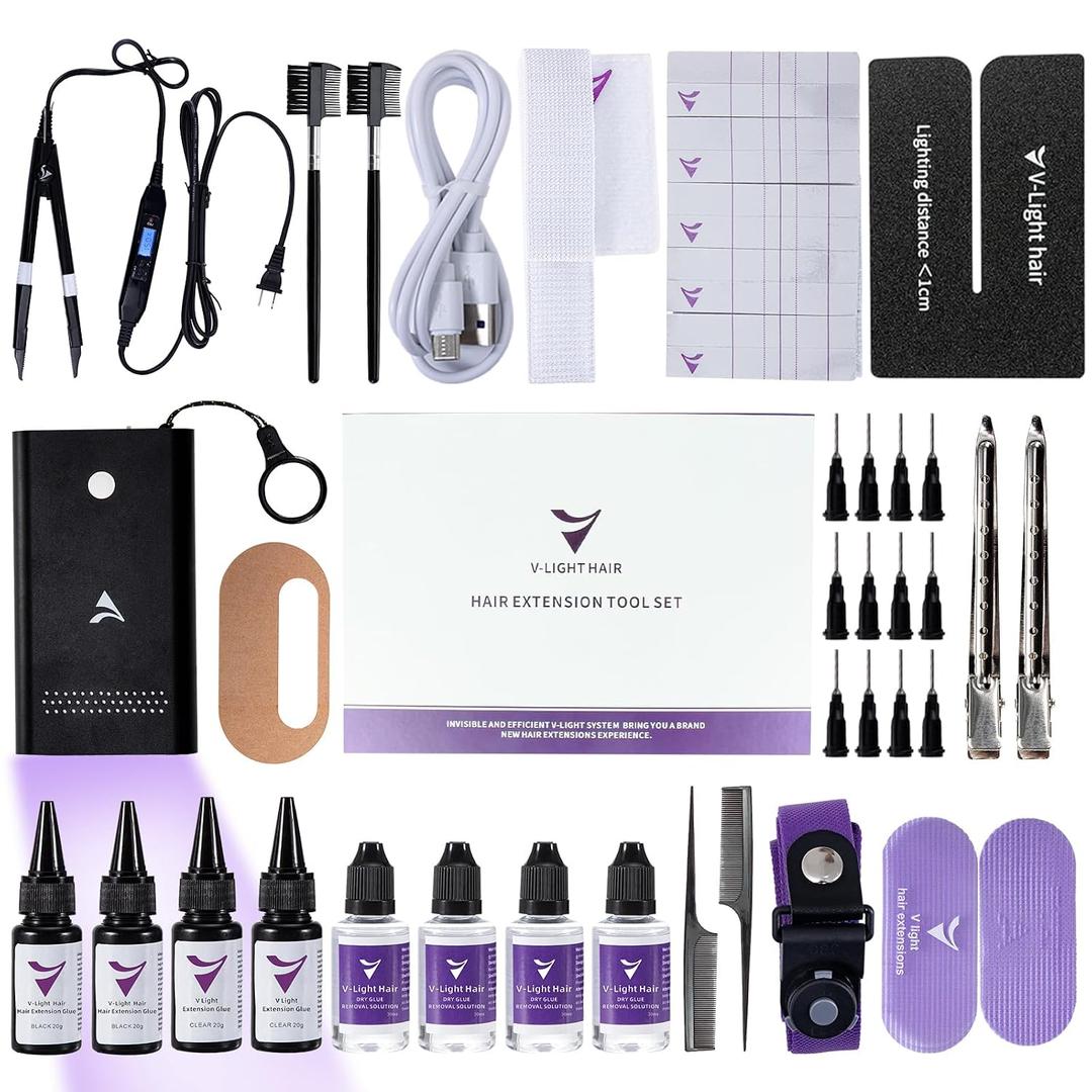 V Light Hair Extension Set