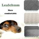 Lealchum Dog Car Seat for Large Size Dog,Soft Fabric Car Dog Bed Filling Memory Foam,2 Clip-On Safety Leashs and 2 Pockets,Removable and Washable Comfy Pet Car Seat(Black/Brown, Large)