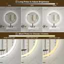 Bathroom Mirror with Lights, 28 Inches Round LED Mirror for Bathroom, Vanity Mirror with Lights, Anti-Fog & 3 Colors, Wall-Mounted Bathroom Mirror (28" L x 28" W)