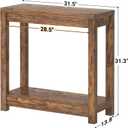 Besiost 32" Farmhouse Wood Entryway Table Narrow Console Table with Storage Behind Couch Sofa Table with Shelves Entry Way Table with Open Storage, Easy Assembly, Rustic Brown, 32"*31.3