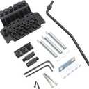 Black Electric Guitar Tremolo Bridge with Bar Double Strat Locking for Floyd Rose Type