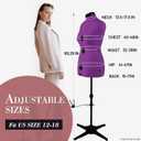 MNOXBCCO Purple Female Sewing Adjustable Dress Form Mannequin Size 12-16