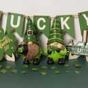 St Patricks Day Leprechaun Figurines Decorations Table top Centerpiece Tiered Tray Mantle Home Irish Green Shamrock Gnomes Decor Resin Leprechaun Figure Statue Gifts