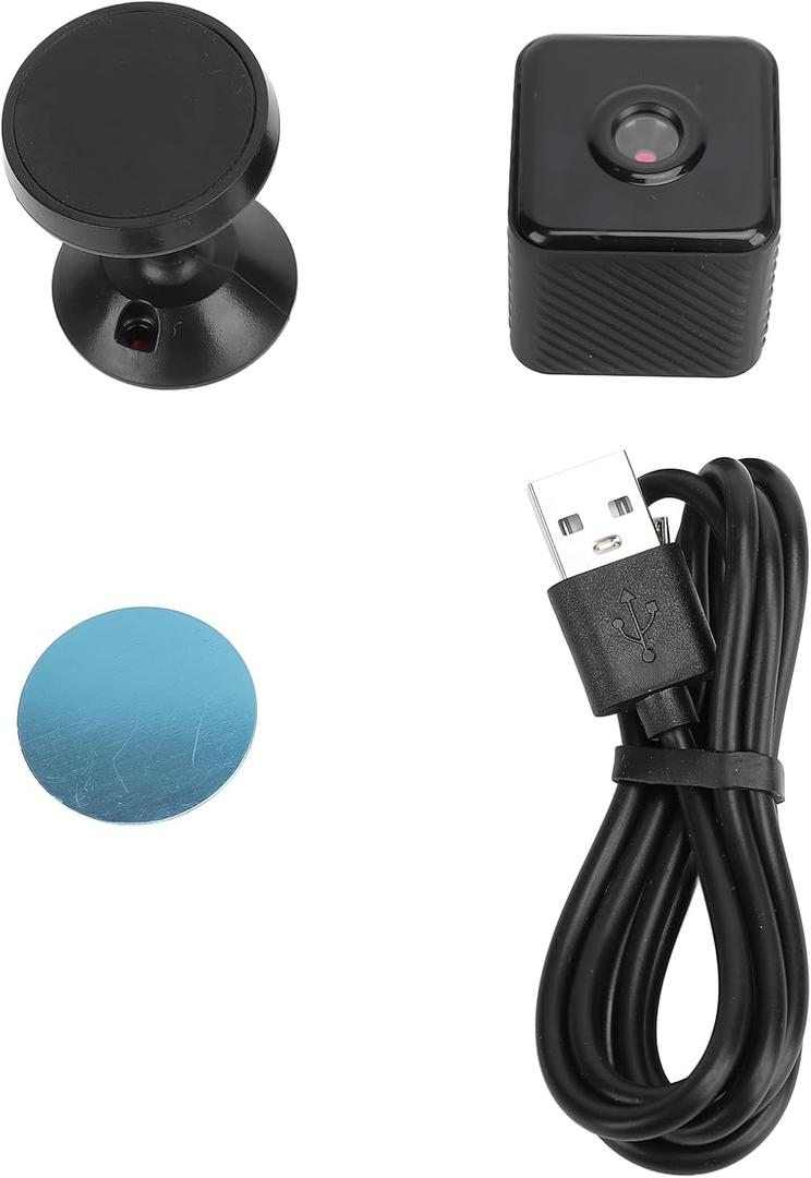 Pilipane Wireless Fidelity Miniature Camera 1080p HD Smart Security Cube Camera with Night Vision Motion Detection for Home Security Outdoor Sports ABS Black 3.2x3.2cm