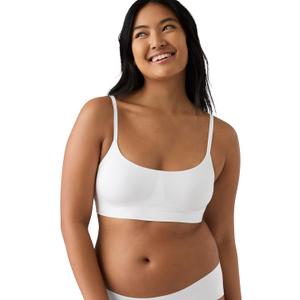 True & Co Women's Soft Form Square-Neck Adjustable Plunge-Back Bra (Large, White)