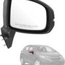JDMSPEED Right Side Side View Door Mirror Compatible with 2015-2020 Honda Fit Non-Heated Manual Folding Black Replace# HO1320332 76208-T5R-A01(6 pin)