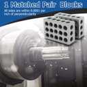WFLNHB 1 Matched Pair Accuracy 1 x 2 x 3 Inch Blocks 23 Holes 0.0002" Machinist 1-2-3 Set
