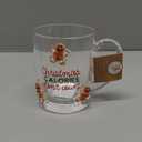 Mud Pie Christmas Glass Icon Mug, Calories, 13oz