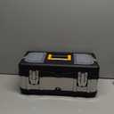 Stainless Steel Portable Tool Box with Double-layer Thickened Design, Lockable Handheld Tools Organizer Suitable for Workshop and Travel, 19-inch Sturdy Storage Case