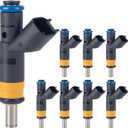 Fuel Injectors Replacement Fits for:-Dodge Charger Durango for:-Ram 1500 2500 3500 Pickup for:-Jeep Commander Grand Cherokee 5.7L 2009-2018 8PCS OE#05037479AA FJ732