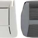 Colth Gray Driver Side Bottom Replacement Seat Cover & Foam Cushion Pad Compatible with Dodge Ram 2500 3500 2006 2007 2008 2009 2010
