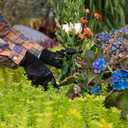 ANDANDA Safety Work Gloves, Seamless Knit Gardening Gloves with PU Coated, Ideal Work Glove for Men, Warehouse, Garden, Black (Large)