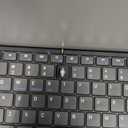 MEETION Foldable Keyboard and Mouse, Folding Portable Wireless Keyboard Mouse, Full Size Rechargeable 2.4G+Dual Bluetooth Keyboards Combo for Business Travel, for Windows/Mac/iOS/Andriod, iPad/Laptop (Black)