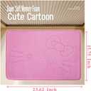 Cute Cartoon Pink Area Rugs for Bedroom Living Room Bathroom Rugs Bath Mat Door Mat Super Soft Memory Foam Design Non Slip and Absorbent 15.75 x 23.62 Inch