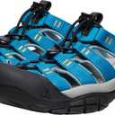 KEEN Women’s Newport Closed Toe Slip On Sandals, Fjord Blue/Iceland Poppy, 10.5 Medium US