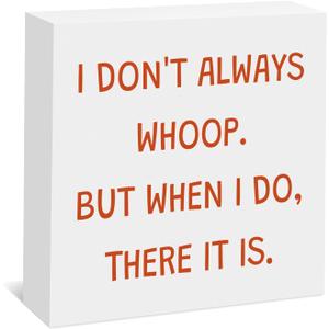 Funny Office Desk Decor Funny Quotes Office Gifts for Coworkers White Wood Box Sign Humor Novelty Organization Graduation Gifts Wood Plaque Cubicle Accessories Home Shelf Table Decor