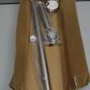 Mcrbeay Shower Curtain Rod, 1" Diameter Heavy Duty Tension Shower Rod, Non Slip Adjustable 28-102 inch No Drilling Shower Curtain Rods Spring Tension For Bathroom, Shower Stall, No Rust, Silver