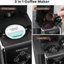 Mecity Coffee Maker 3 in 1 Single Serve Coffee Machine, Compatible with K cup Capsules, Instant Coffee Pot, Tea maker, 6,8,10 Oz Cup, Removable 50 Oz Water Reservoir, 120V 1150W, Dark Grey