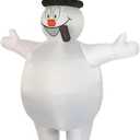 Christmas Snowman Costume Cosplay Mascot Costume for Adult Party Costume (White)