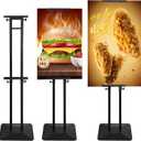 Poster Stand Heavy Duty - Double-Sided Pedestal Poster Stands for Display, Adjustable Metal Poster Board Stand Height Up to 80", Outdoor Floor Standing Sign Holder for Banner Foam, 1 Pack