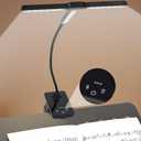 Javik Music Stand Lights Clip-on Lamp: Rechargeable Type-C Touch Folding Piano Light - Portable Sheet Music Binder Clamp Light with 3 Brightness for Choral Folder, Guitar, Book Reading (Black)