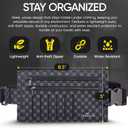 Luxury Travel Wallet – Hidden Money Belt, RFID-Blocking, Anti-Theft Passport Holder for Men & Women (Black Crest), 8.5 W x 5 H