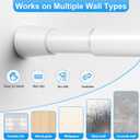 Thin Tension Rods 24-38 Inch,Expandable Spring Loaded Curtain Rods Adjustable Tension Curtain Rod No Drilling For Bathroom,cafe curtain tension rod blinds,White tension rod 1 Pack