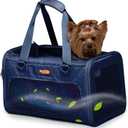 Portable Soft-Sided Pet Carrier for Puppies and Kittens, Airline Approved Travel Bag for Small Dogs and Cats up to 26 lbs  Breathable, Comfortable and Collapsible  Blue