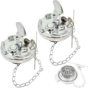 2 Pcs 4" Locking Diesel Fuel Cap 11-04859-100, Lever-Style Aluminum Gas Tank Caps with Keys, Replacement for Peterbilt 330 379 389 579 587 Trucks 1972-2017 Replaces 11-04859-200 600212 572.1015