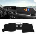 Cartist Dashboard Cover Mat for 2017-2022 2023 2024 2025 Mazda CX-5 CX5 Accessories Dash Cover Suede Dash Mat Sunshade Glare UV Rays Protector (Without Hud)