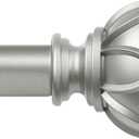 Curtain Rod 48 to 84 Inch, HOTOZON Heavy Duty Curtain Rods for Windows, Telescoping Single Drapery Rod with Netted Texture Finials, Antique Silver