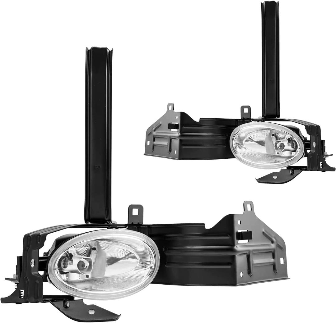 KAX Fog Lights Assembly for Accord 2008-2010 4-door, Replacement Fog Light Assembly for Accord 2008-10 with Switch, Wiring Kit and H11 Halogen Bulbs, Clear Lens