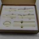 6 Pcs Pillar Candles Modern Aesthetic Ribbed Decorative Candle Set Cute Soy Wax Scented Ribbed Decor for Home(White,2.36-6.89 Inch)