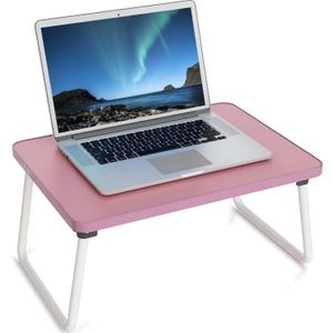 Lap Desks Laptop Tray for Bed or Couch,Portable Breakfast Serving Tray with Folding Legs,Foldable & Lightweight Mini Table, Laptop Stand for Working, Reading and Writing,Pink