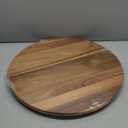 Acacia Wood Lazy Susan Wood Turntable Tray Cabinet Organizer, 18"