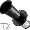Horn 12V Kit, Antique Classic Car Hot Rod Aooga Ahooga Horn with Wire and Button, Air Horn Vintage Old Style School Horn for Truck Golf Cart Carblack