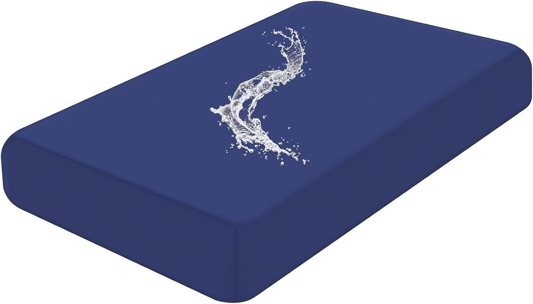 Smiry Waterproof Couch Cushion Covers, Stretch Washable Sofa Cushion Cover, Soft Sofa Slipcover Elastic Non-Slip Furniture Protector for Pets, Kid (Medium, Navy)