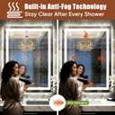 LED Bathroom Mirror with Lights 24"x36", Wall-Mounted Vanity Mirrors Front & Backlit Separate Light Control Stepless Dimmable Anti-Fog Memory 3 Color Temperatures Shatter-Proof Tempered Glass