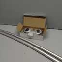 Zenna Home Curved Shower Curtain Rod, No Drill, 50-72 Inch Adjustable Tension Shower Rod for Bathroom, Rustproof, 1-Inch Diameter, Non Slip, Easy Install, Adds Space in Shower, Satin Nickel