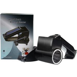 Cheese Grater with Handle, Rotary Cheese Grater,Vegetable, Chocolate, Hard Cheese & Nut Grater, Black