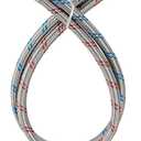 Midanya 32-Inch Long Faucet Water Supply Lines, Braided Stainless Steel Supply Hose 3/8-Inch Female Compression Thread x M10 Male Connector, x 2 Pcs (1 Pair)