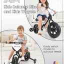 KRIDDO 2-in-1 Kids Tricycle and Toddler Balance Bike 2 Year Old, Detachable Pedals and Stowable Training Wheels, DIY Plate, Riding Trikes Toy for Ages 18 Months to 3 Years