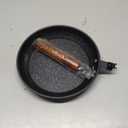 Non-stick frying pan, granite-coated skillet, lightweight egg pan, chef's frying pan,Fried eggs don't stick to the pan wooden handle (10 inches)