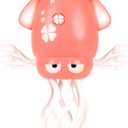 Magic Dancing Octopus Toy, Squid Crawling Toy with LED Light & Music, USB Rechargeable Interactive Baby Toys, Tummy Time Toys for Toddler Boys Girls Birthday (Pink)