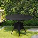 Covers & All Round Table Top Cover, 18 Oz Heavy Duty Waterproof UV & Weather Resistant Patio Table Cover, Outdoor Table Cover for Patio Outdoor Furniture & Coffee Table (30" Diameter x 4" H, Black)