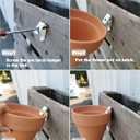 NACETURE 12 Pack Stainless Steel Plant Hangers Flower Pot Clips - Outdoor Wall Hook Metal Plant Stand Holds 5" to 8" Standard Flower Pot